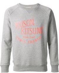 Kitsune Maison Kitsun Logo Printed Sweatshirt