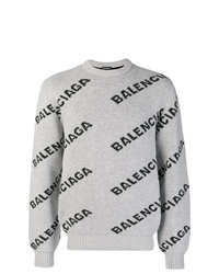 Balenciaga Logo Crew Neck Sweater