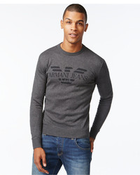 Armani Jeans Logo Graphic Long Sleeve Sweater