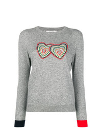 Chinti & Parker Love Heart Embroidered Sweater
