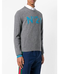 N°21 N21 Intarsia Logo Sweater, $465 | farfetch.com | Lookastic.com