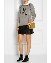 Marc by Marc Jacobs Olive Dog Intarsia Cotton Blend Sweatshirt