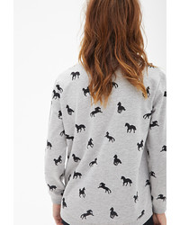 Forever 21 Prancing Horse Print Sweatshirt