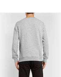 A.P.C. Printed And Stitched Cotton Blend Jersey Sweatshirt