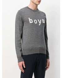 Comme Des Garçons Shirt Boys Printed Long Sleeved Sweater