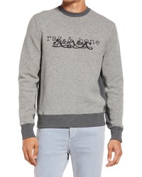 rag & bone Reversible Wool Blend Logo Sweater