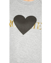Rodarte Rohearte With Black Heart Sweatshirt