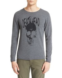 The Kooples Skull Graphic Merino Wool Sweater