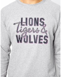 A Question Of Sweatshirt With Lions Tigers Wolves Print