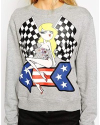 Love Moschino Sweatshirt With Race Girl Print