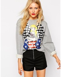 Love Moschino Sweatshirt With Race Girl Print