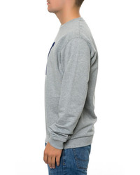 Wesc The Homerun Crewneck Sweatshirt In Gray Melange