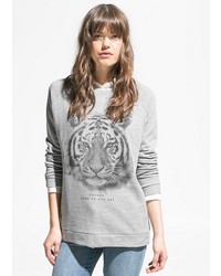 Mango Outlet Tiger Print Sweatshirt