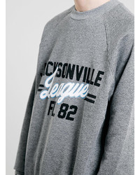 Topman Charcoal Jacksonville Vintage Oversized Sweatshirt