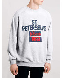 Topman Frost Oversize St Petersburg Raglan Sweatshirt