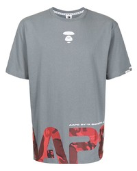 AAPE BY A BATHING APE Aape By A Bathing Ape Camouflage Logo Print Cotton T Shirt