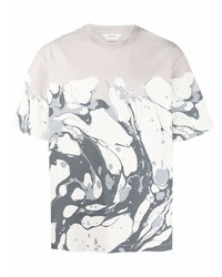 Z Zegna Abstract Print Crewneck T Shirt