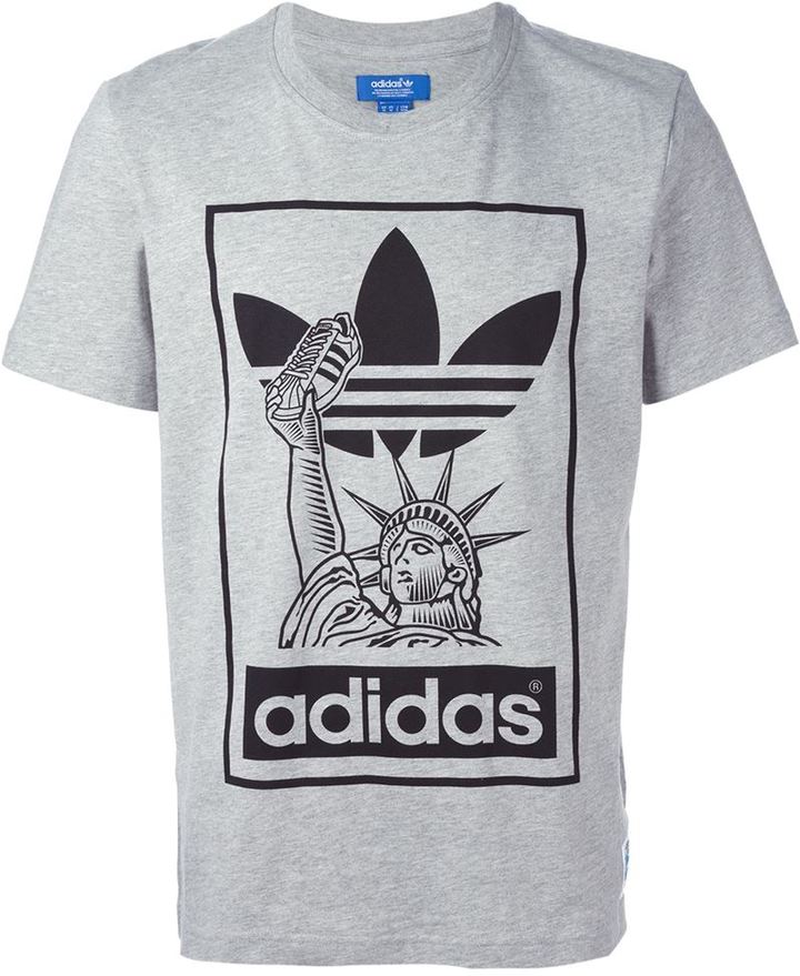 adidas Originals Statue Of Liberty T Shirt, $33 | farfetch.com | Lookastic