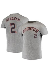 Majestic Threads Alex Bregman Heathered Gray Houston Astros Name Number Tri Blend T Shirt In Heather Gray At Nordstrom