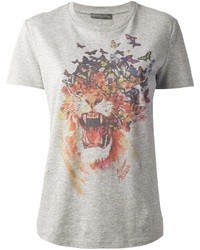 Alexander McQueen Lion And Butterfly Printed T Shirt