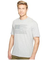 True Grit American Flag Vintage Screen Print Short Sleeve Tee Combed Cotton Clothing