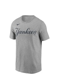 Nike Anthracite New York Yankees Team Wordmark T Shirt