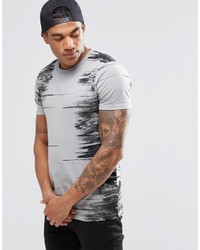 Asos Brand Muscle T Shirt With Glitchy Print