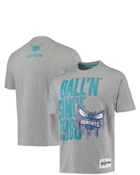 BALL-N Balln Heathered Gray Charlotte Hornets Since 1988 T Shirt