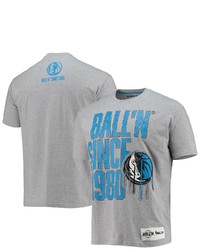 BALL-N Balln Heathered Gray Dallas Mavericks Since 1980 T Shirt