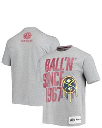 BALL-N Balln Heathered Gray Denver Nuggets Since 1967 T Shirt
