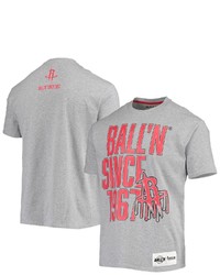 BALL-N Balln Heathered Gray Houston Rockets Since 1967 T Shirt