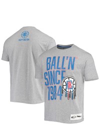 BALL-N Balln Heathered Gray La Clippers Since 1984 T Shirt