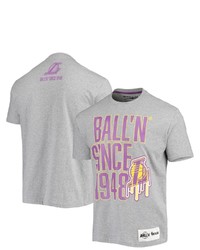 BALL-N Balln Heathered Gray Los Angeles Lakers Since 1948 T Shirt