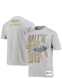 BALL-N Balln Heathered Gray New Orleans Pelicans Since 2013 T Shirt
