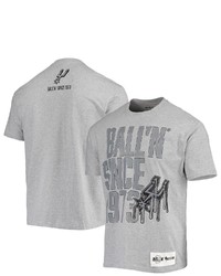 BALL-N Balln Heathered Gray San Antonio Spurs Since 1973 T Shirt
