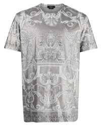 Versace Baroque Print Crew Neck T Shirt