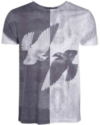 Boohoo Mirrored Bird Print T Shirt