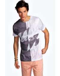 Boohoo Mirrored Bird Print T Shirt