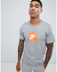Nike Box Logo T Shirt In Grey Ar1161 063