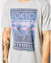 Asos Brand Longline T Shirt With Tokyo Photographic Print