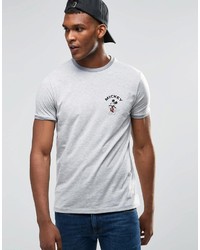 Asos Brand T Shirt With Contrast Neck Trim And Mickey Print