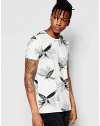 Asos Brand T Shirt With Floral Print On Nepp Fabric