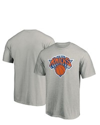 FANATICS Branded Gray New York Knicks Primary Team Logo T Shirt At Nordstrom