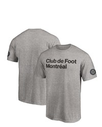 FANATICS Branded Heather Gray Cf Montreal Wordmark T Shirt