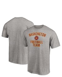FANATICS Branded Heathered Charcoal Washington Football Team Big Tall Victory Arch T Shirt