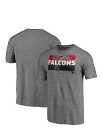 FANATICS Branded Heathered Gray Atlanta Falcons Block Party Square Off Tri Blend T Shirt
