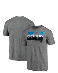 FANATICS Branded Heathered Gray Carolina Panthers Block Party Square Off Tri Blend T Shirt In Heather Gray At Nordstrom