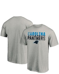 FANATICS Branded Heathered Gray Carolina Panthers Fade Out T Shirt