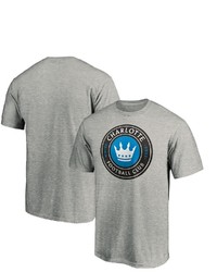 FANATICS Branded Heathered Gray Charlotte Fc Primary Logo Team T Shirt