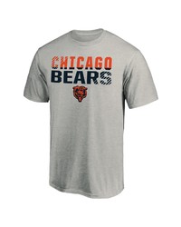 FANATICS Branded Heathered Gray Chicago Bears Fade Out T Shirt